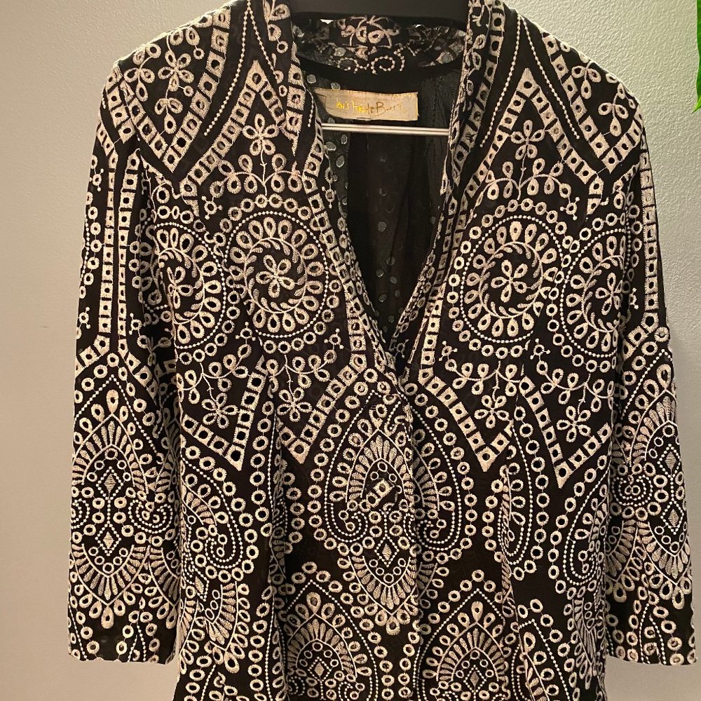 Costa Del Sol Jacket in Marble Mariachi Eyelet